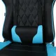 Игровое кресло  "GT Master GM-110", две подушки, экокожа, черное/голубое, 531928. Фото товара с разных ракурсов.