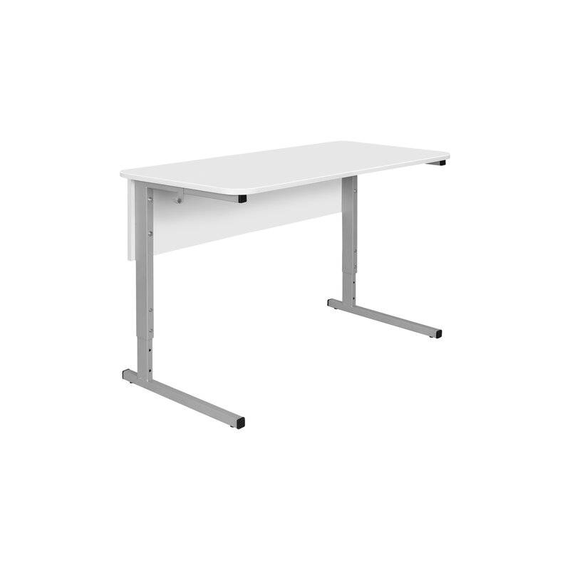 Стол-парта 2-местный регулируемый СУТ.55, 1200х500х640-780 мм, рост 4-6, серый каркас, ЛДСП белая главное фото